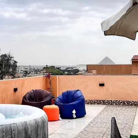 Boho Getaway With Pyramids View & Jacuzzi Giza Exterior foto